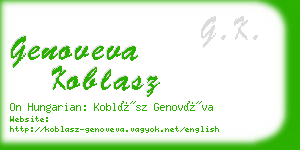 genoveva koblasz business card